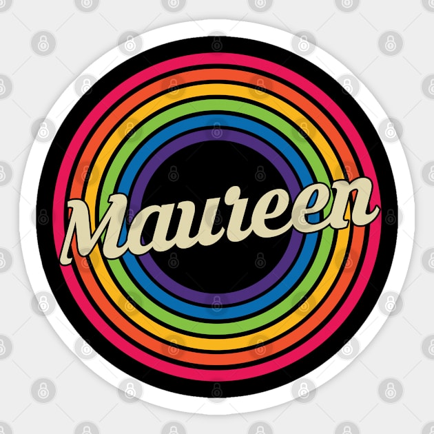 Maureen - Retro Rainbow Style Sticker by MaydenArt